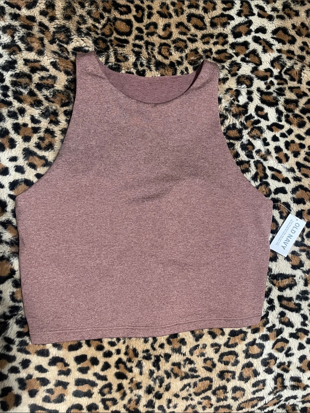 Old Navy Mauve Heathered Cropped Tank